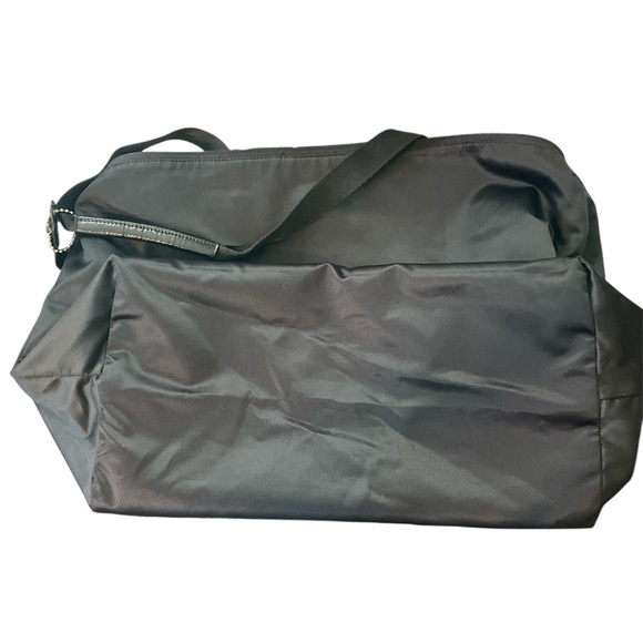 Coach EUC Nylon Getaway Travel Black Monogram Tote No Pouch 19”x11.5”x8” HDLS 9” - Picture 8 of 9